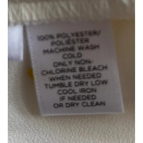 Loft Cream Tipped Blouse Keyhole S - Picture 6 of 6